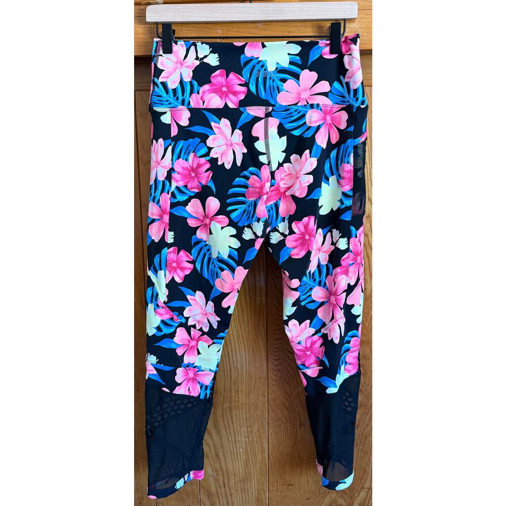 PINK Victoria's Secret Tropical Floral Mesh Leggings  L - Picture 11 of 12